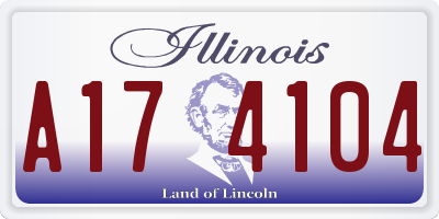 IL license plate A174104