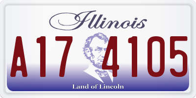 IL license plate A174105