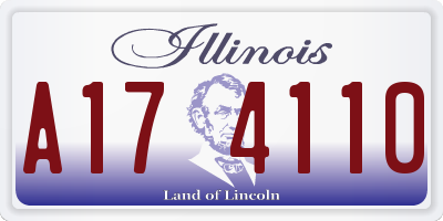 IL license plate A174110