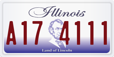 IL license plate A174111