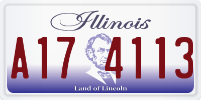 IL license plate A174113