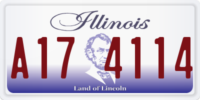 IL license plate A174114