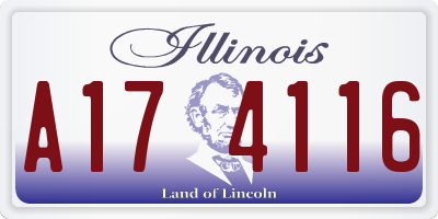 IL license plate A174116