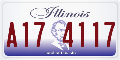IL license plate A174117