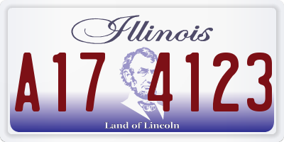 IL license plate A174123
