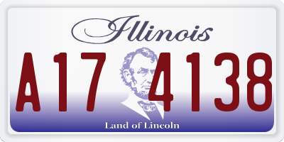 IL license plate A174138
