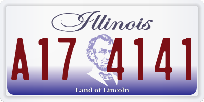 IL license plate A174141