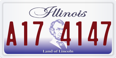 IL license plate A174147