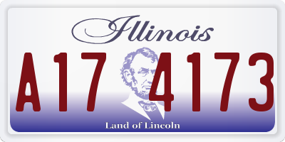 IL license plate A174173