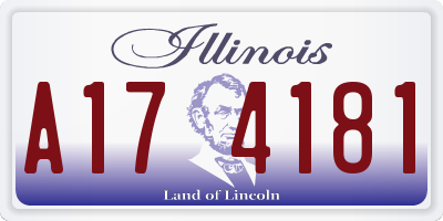 IL license plate A174181