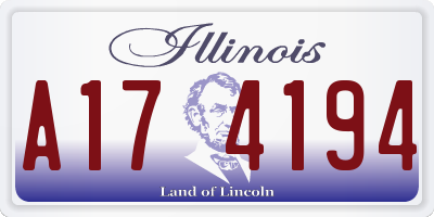 IL license plate A174194