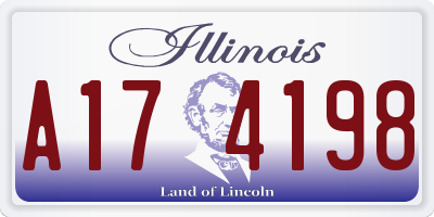IL license plate A174198