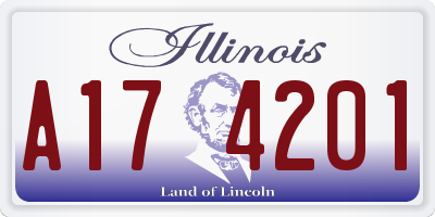 IL license plate A174201