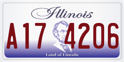IL license plate A174206