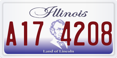 IL license plate A174208