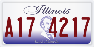 IL license plate A174217