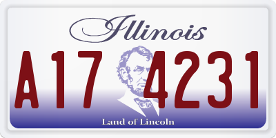 IL license plate A174231