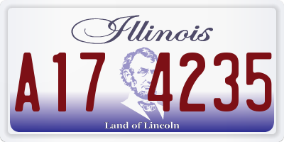 IL license plate A174235