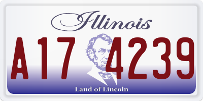 IL license plate A174239