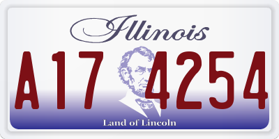 IL license plate A174254