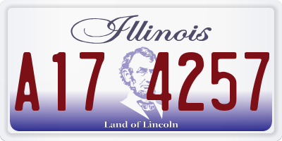 IL license plate A174257