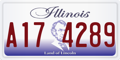 IL license plate A174289