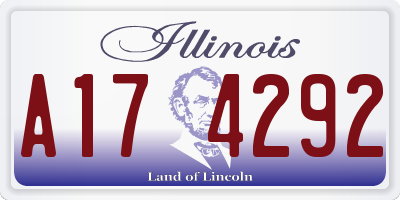 IL license plate A174292