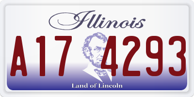 IL license plate A174293