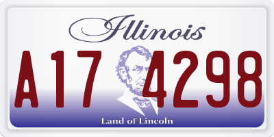 IL license plate A174298