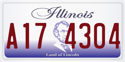 IL license plate A174304
