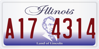 IL license plate A174314