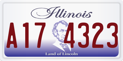 IL license plate A174323