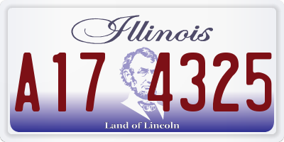 IL license plate A174325