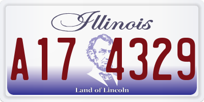 IL license plate A174329