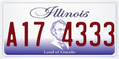 IL license plate A174333