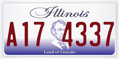IL license plate A174337