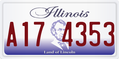 IL license plate A174353
