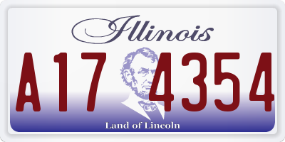 IL license plate A174354