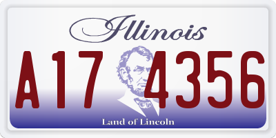 IL license plate A174356
