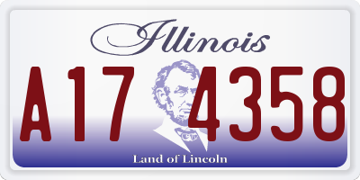 IL license plate A174358