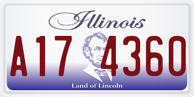 IL license plate A174360
