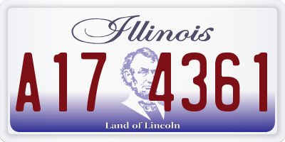 IL license plate A174361
