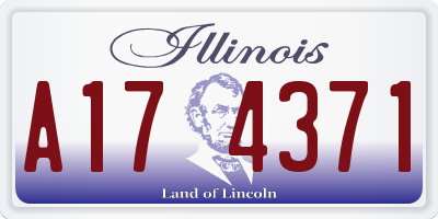 IL license plate A174371