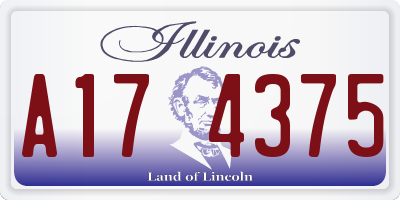 IL license plate A174375