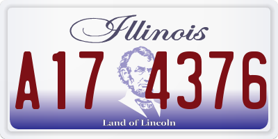 IL license plate A174376