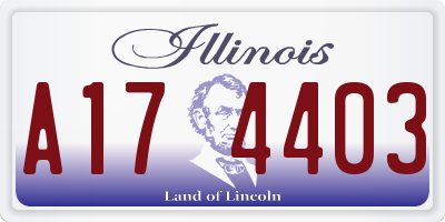 IL license plate A174403