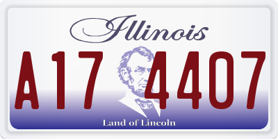 IL license plate A174407