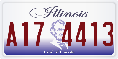 IL license plate A174413