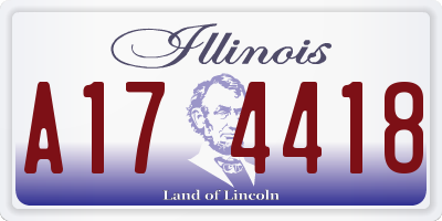 IL license plate A174418