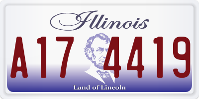 IL license plate A174419